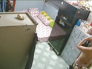 Unsecured Security Camera- Mother & Daughter after Bath
